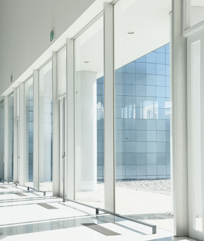 parede de vidro em Santos